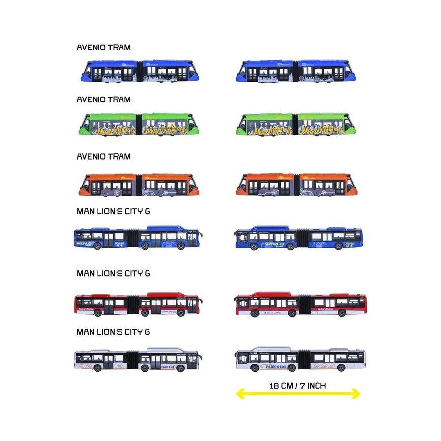 Trams and Buses (77528) - Assorted - Toot Toot Toys