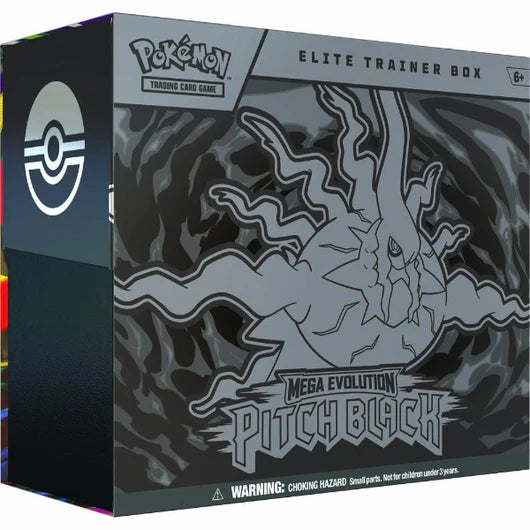 JULY 17 RELEASE Pokémon TCG: Mega Evolution - Pitch Black Elite Trainer Box (*Max 1 per customer) - Toot Toot Toys