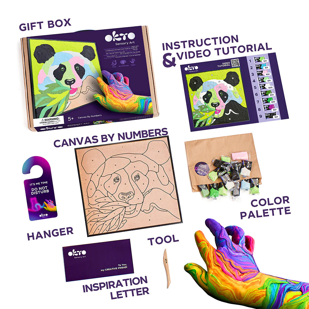 Panda Colouring With Clay Set