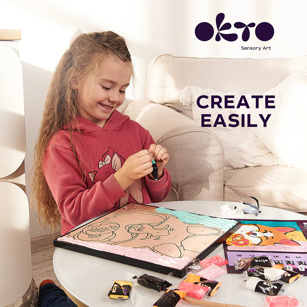 Fox Coloring with Clay Set