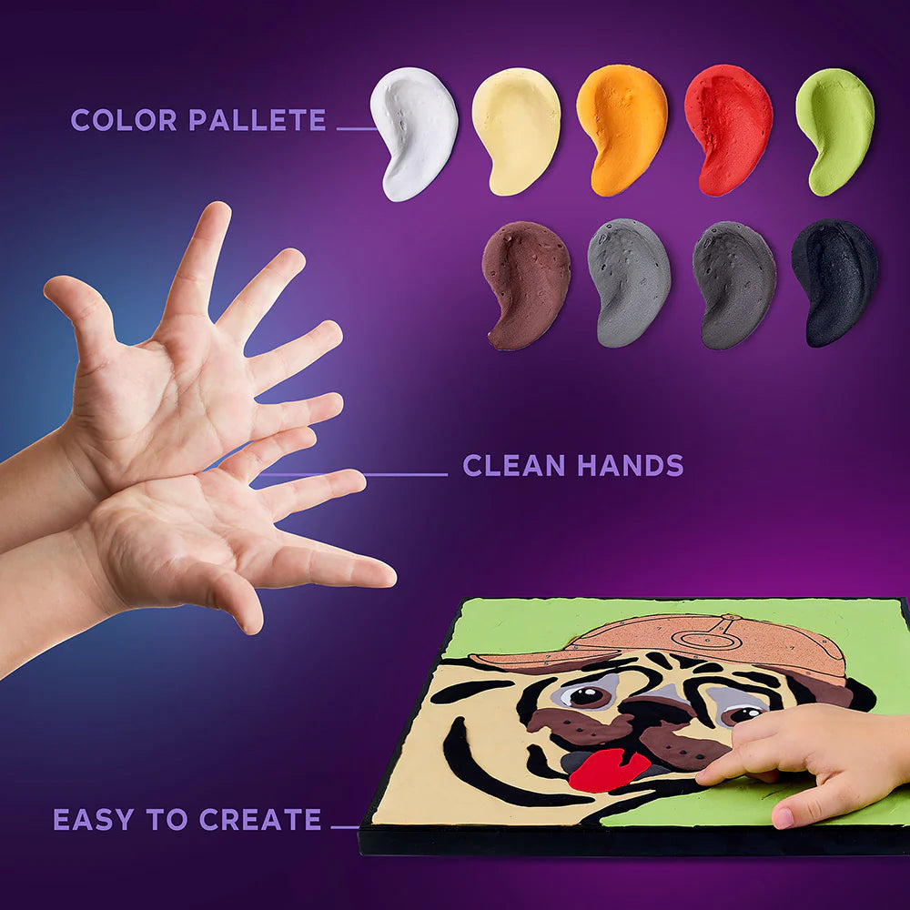 Pug Dog Colouring With Clay Set