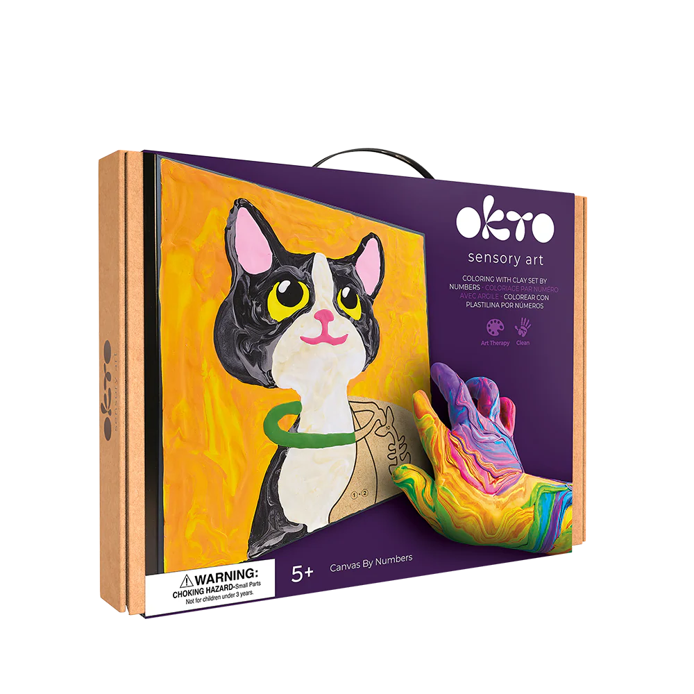Cat Colouring With Clay Set