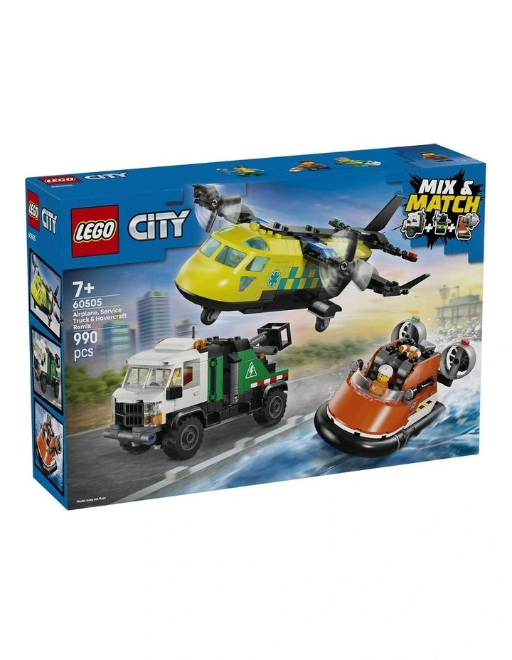 City - Airplane, Service Truck & Hovercraft Remix (60505)