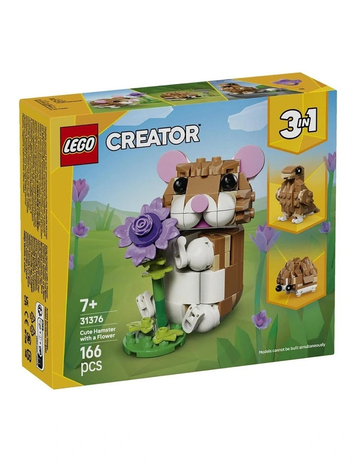 Creator 3-in-1 - Cute Hamster with a Flower (31376)