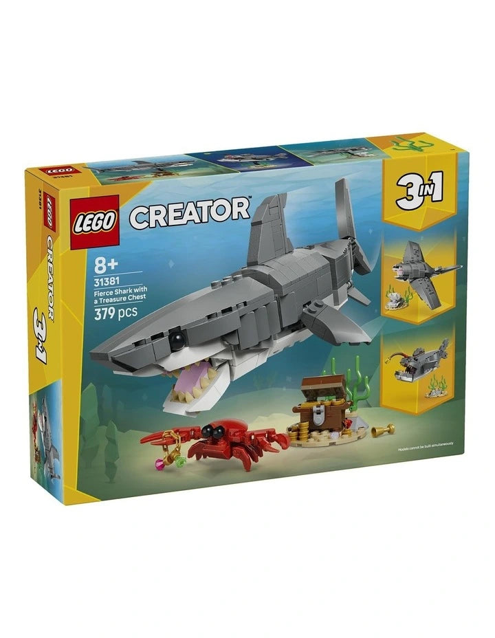 Creator 3-in-1 - Fierce Shark with a Treasure Chest (31381)