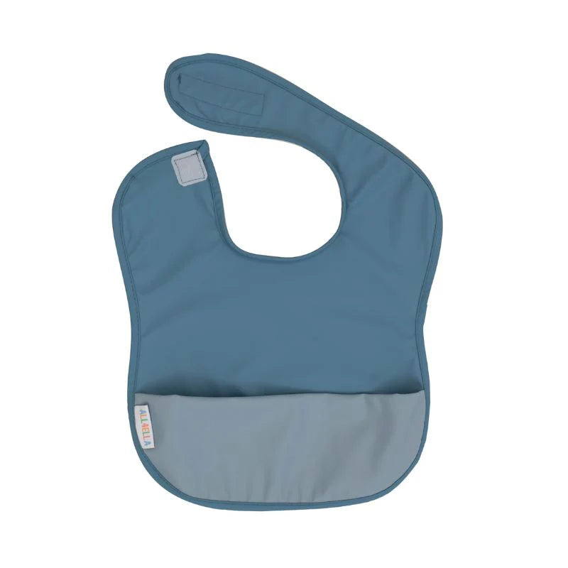 Recycled Pouch Bib - Two-tone Blue