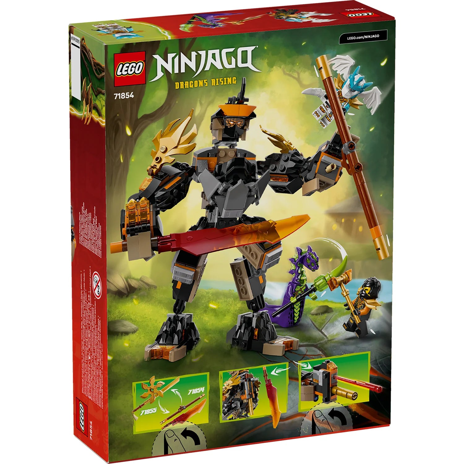 NINJAGO® - Cole’s Mission Mech & Dragon Zane (71854)