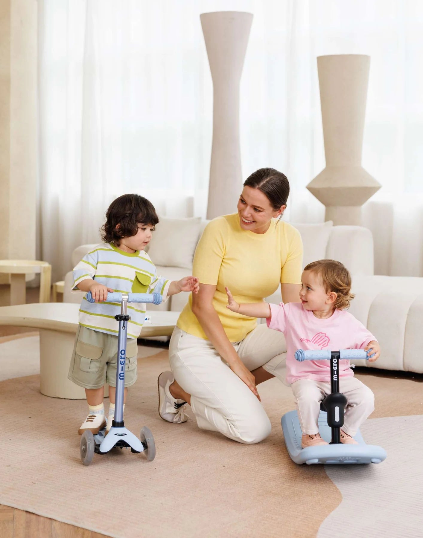 Micro Rock & Go Mini Deluxe - LED Light Up Wheels - Ocean Slate - 1-6 years