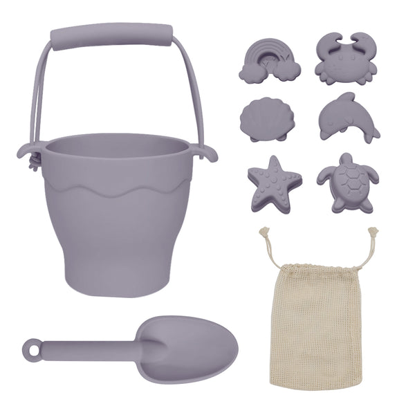 Playground - 8 Piece Bucket & Spade Set - Lilac