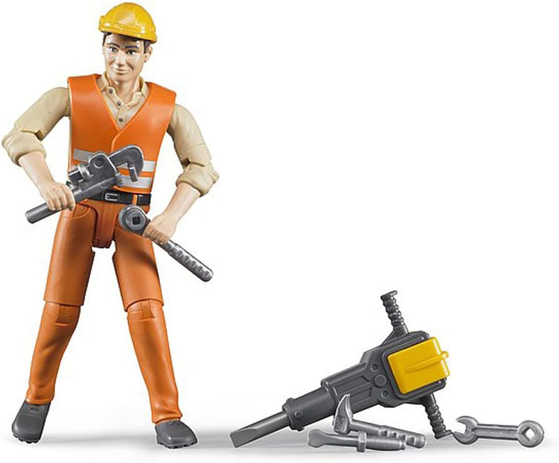 Bruder - Bworld Figure - Construction Worker with Accessories (60020)