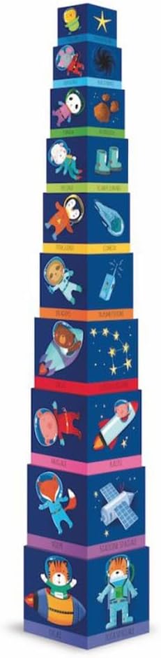Edu-Blocks - Space Stacking Blocks & Book Set