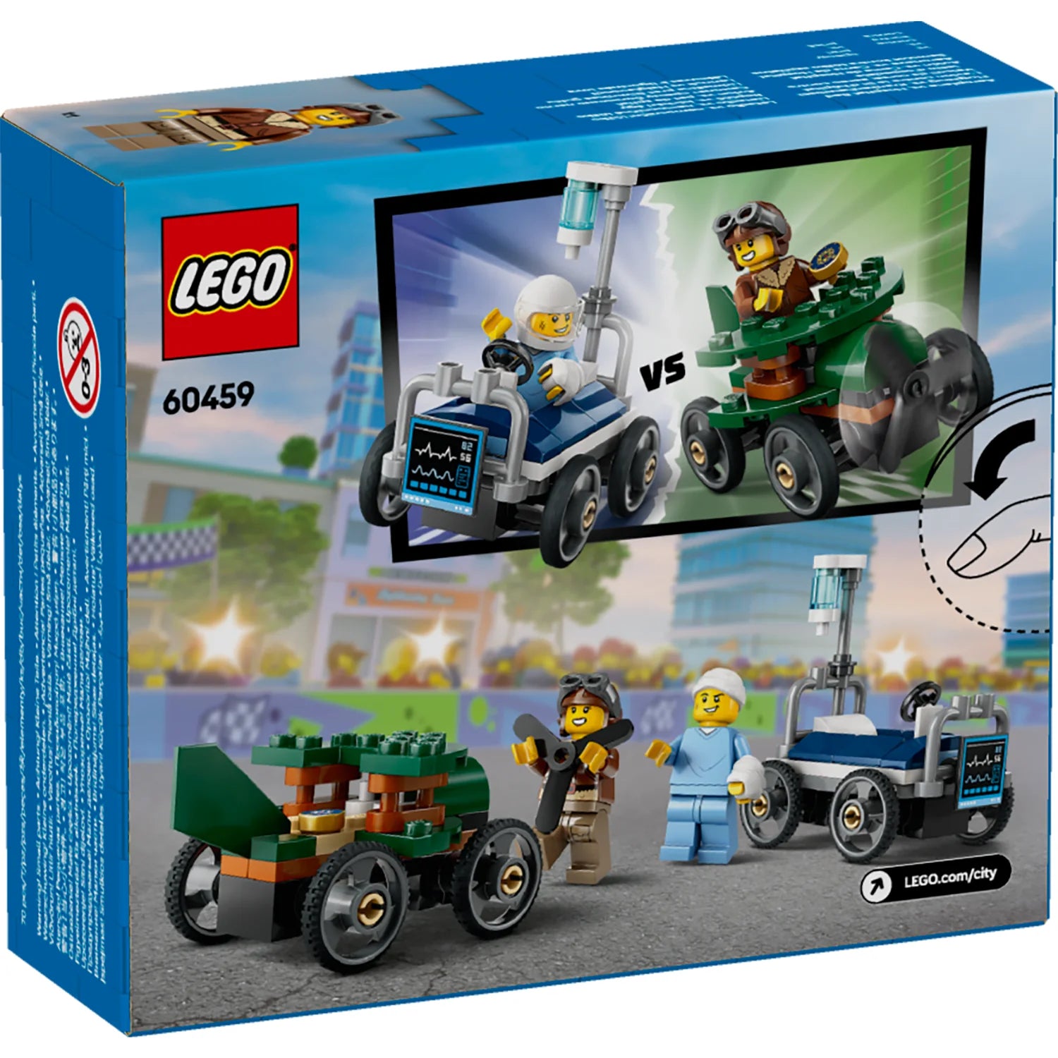City - Airplane vs. Hospital Bed Race Car Pack (60459)