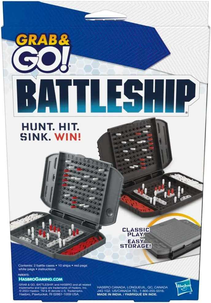Grab and Go Travel Game - Battleship