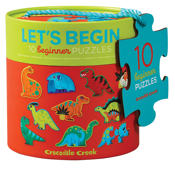 Crocodile Creek - Let's Begin Puzzle 2pc - Dinosaurs