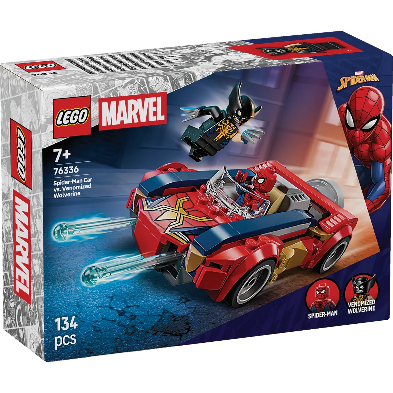 Marvel - Spider-Man Car vs. Venomized Wolverine (76336)