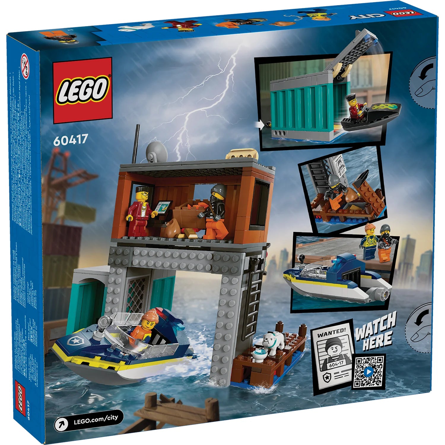 LEGO City Police Speedboat and Crooks Hideout 60417