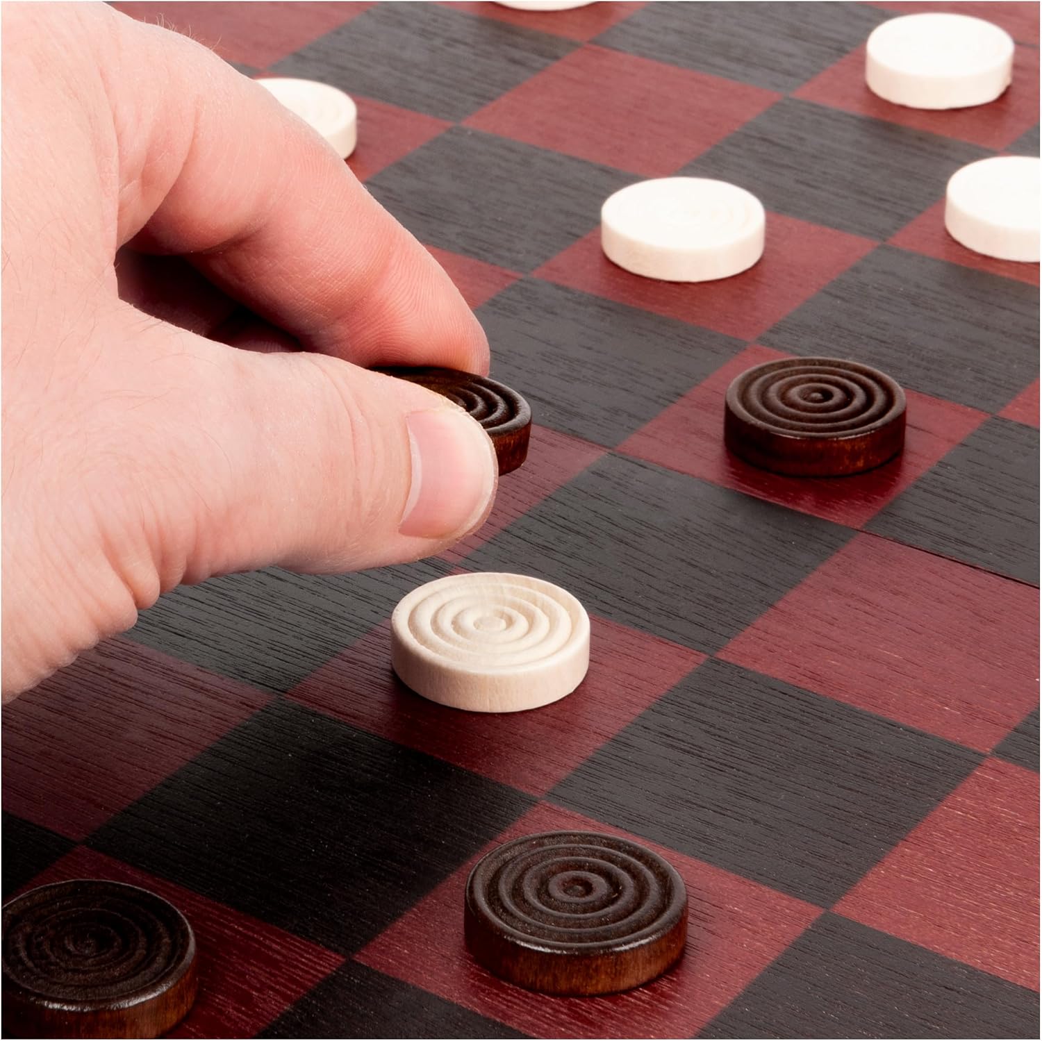 Classic Games Deluxe Wooden Backgammon, Chess & Checkers - Toot Toot Toys
