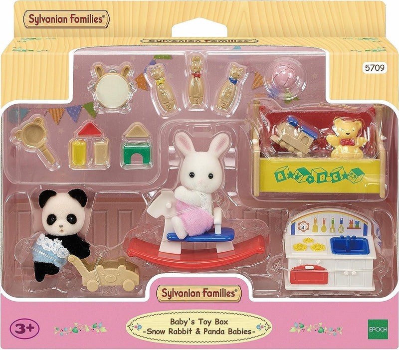 Sylvanian Families - Baby's Toy Box - Snow Rabbit & Panda Babies