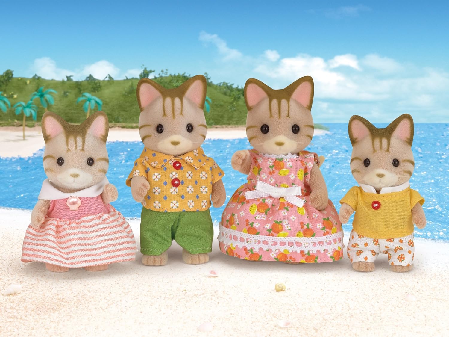 Sylvanian Families - Striped Cat Family - Toot Toot Toys
