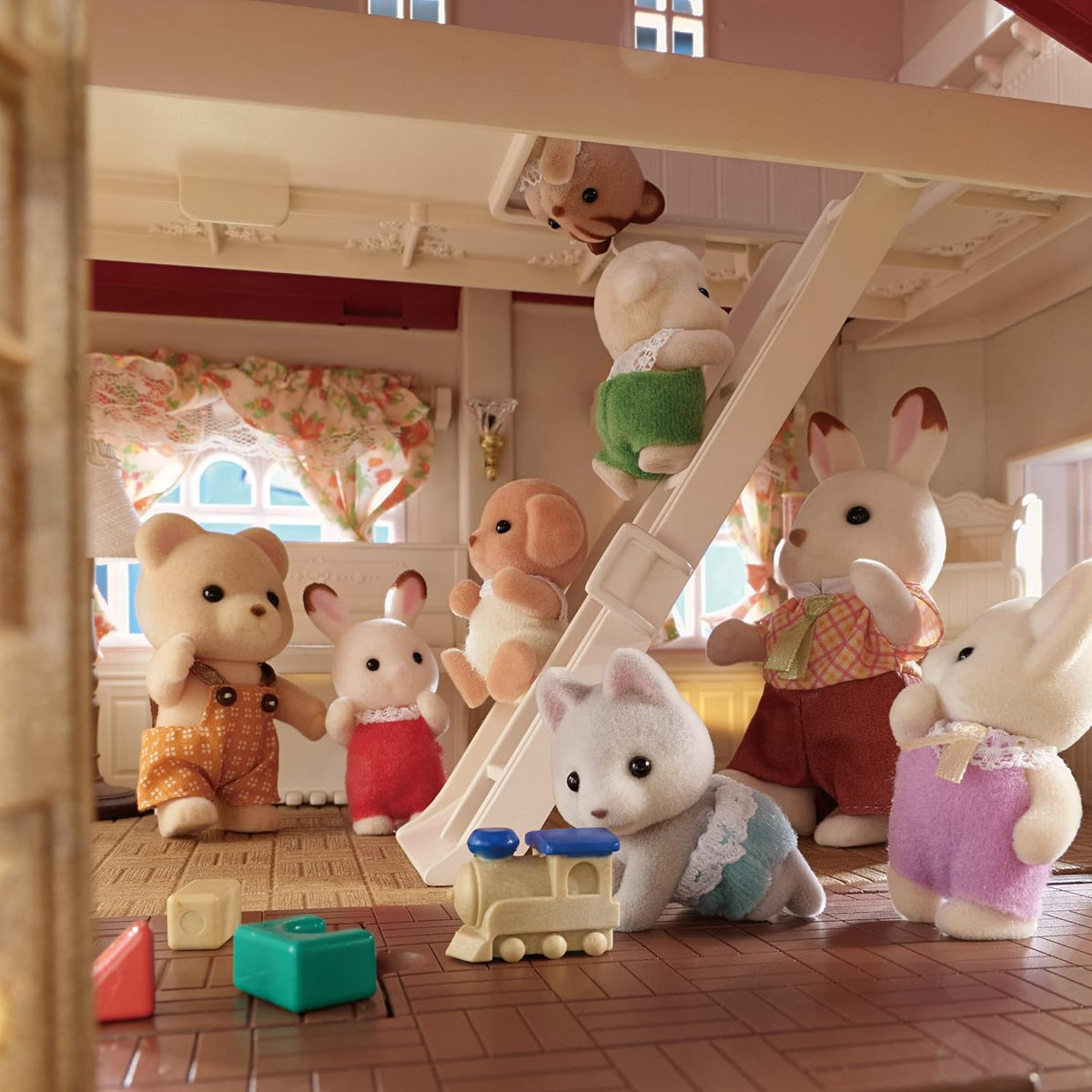Red Roof Country Home with Secret Attic Playroom