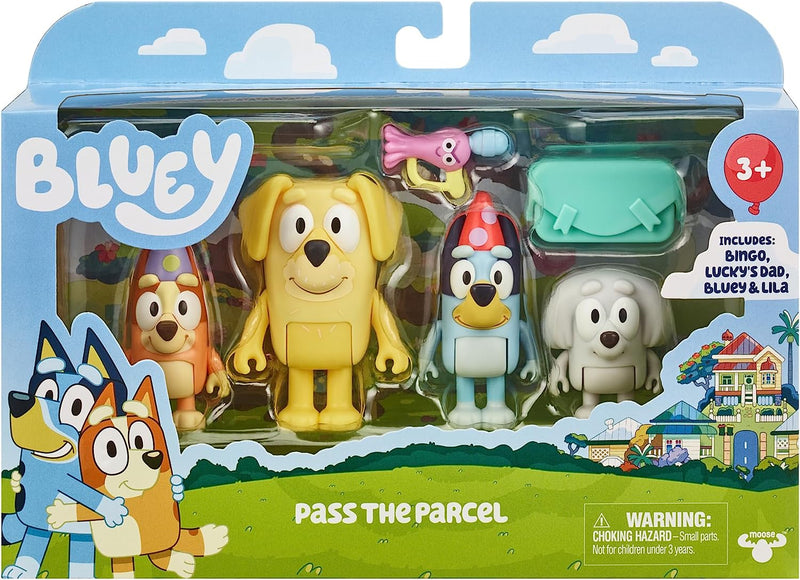 Bluey - Pass The Parcel Figures 4 Pack
