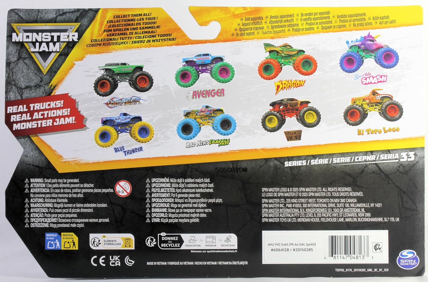 1:64 Diecast Trucks - 2 Pack - Series 33