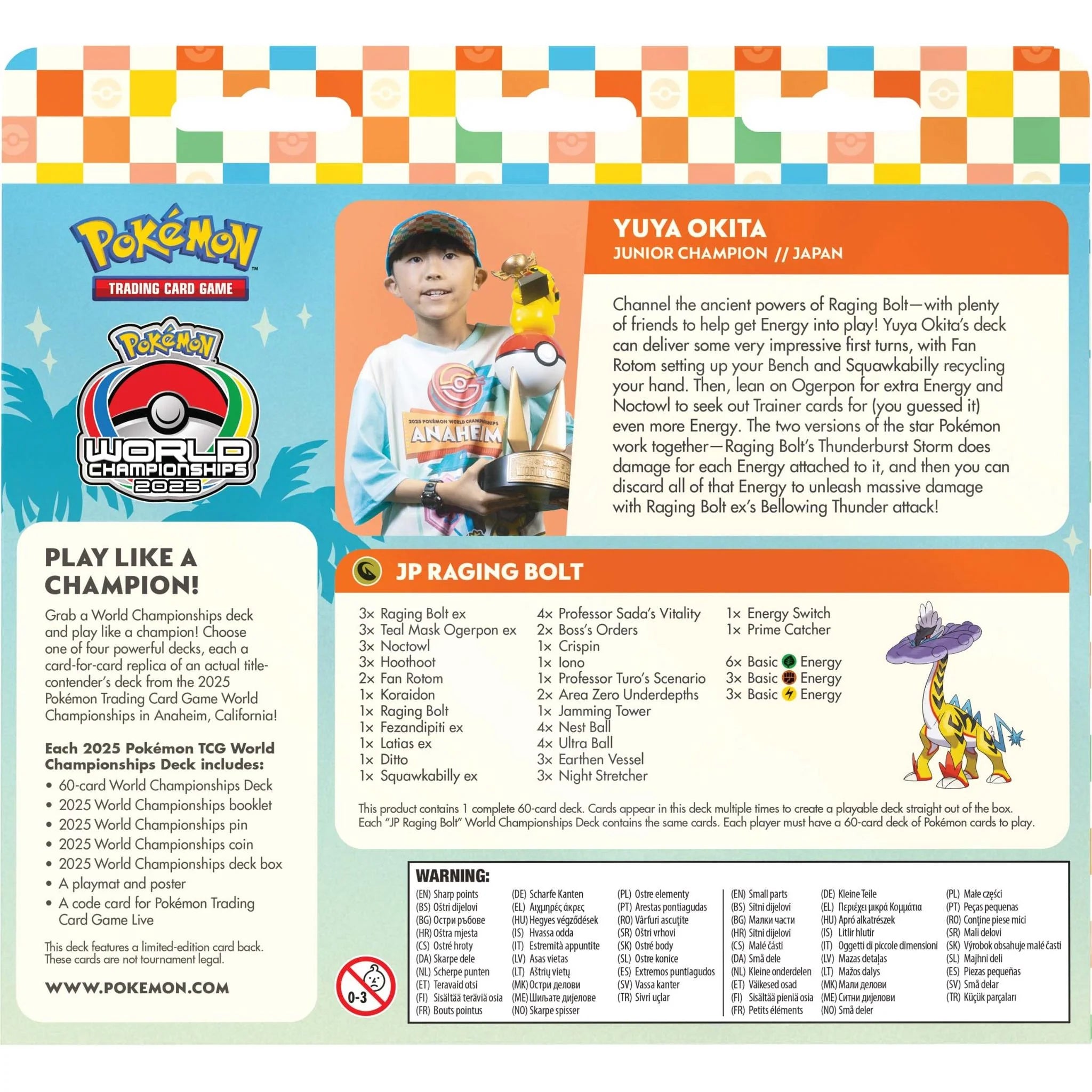 Pokémon TCG - 2025 World Championships Deck - Assorted (*Max 1 per customer)