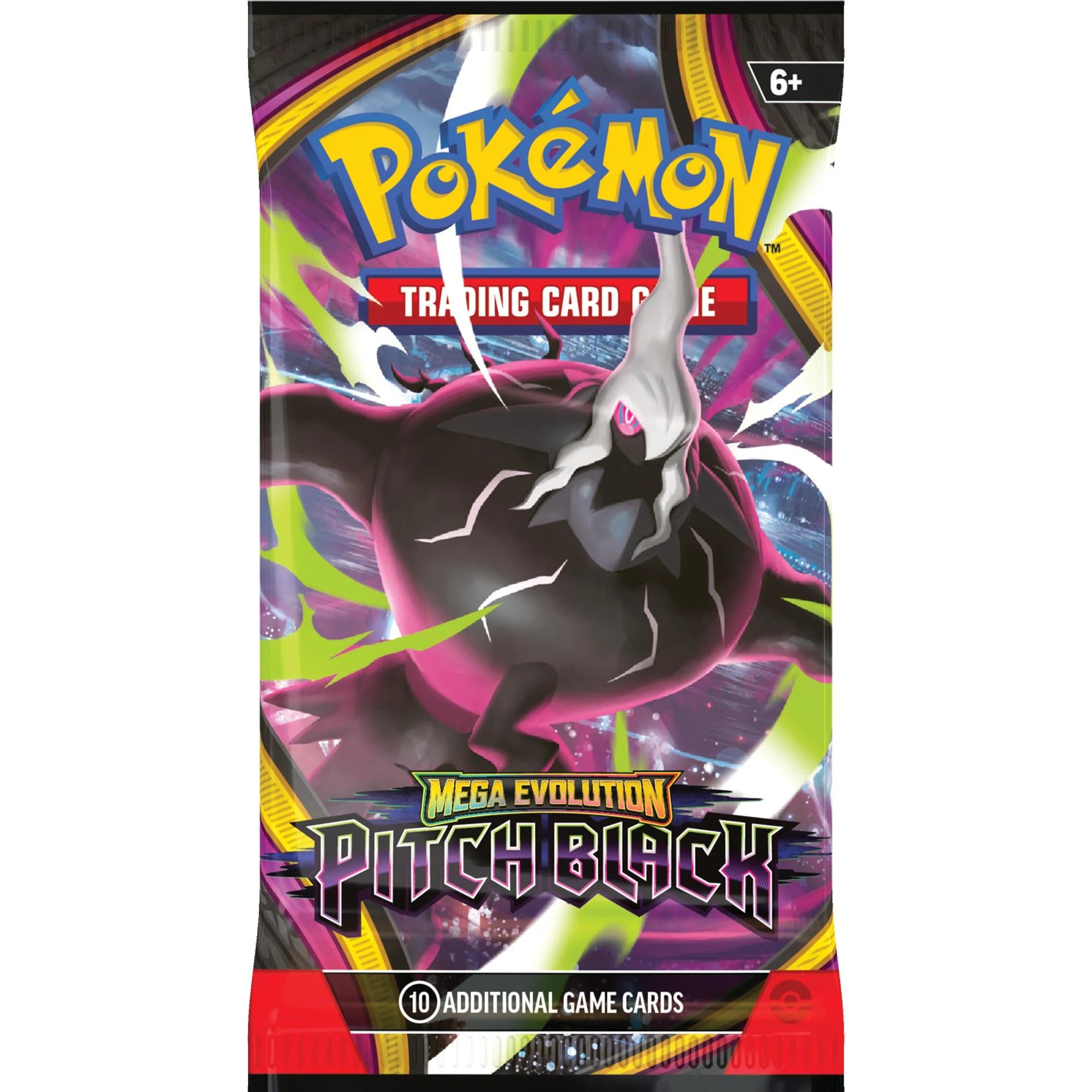 JULY 17 RELEASE Pokémon TCG: Mega Evolution - Pitch Black Booster Pack (*Max 5 packs per customer) - Toot Toot Toys