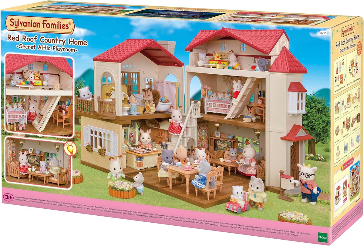 Red Roof Country Home with Secret Attic Playroom
