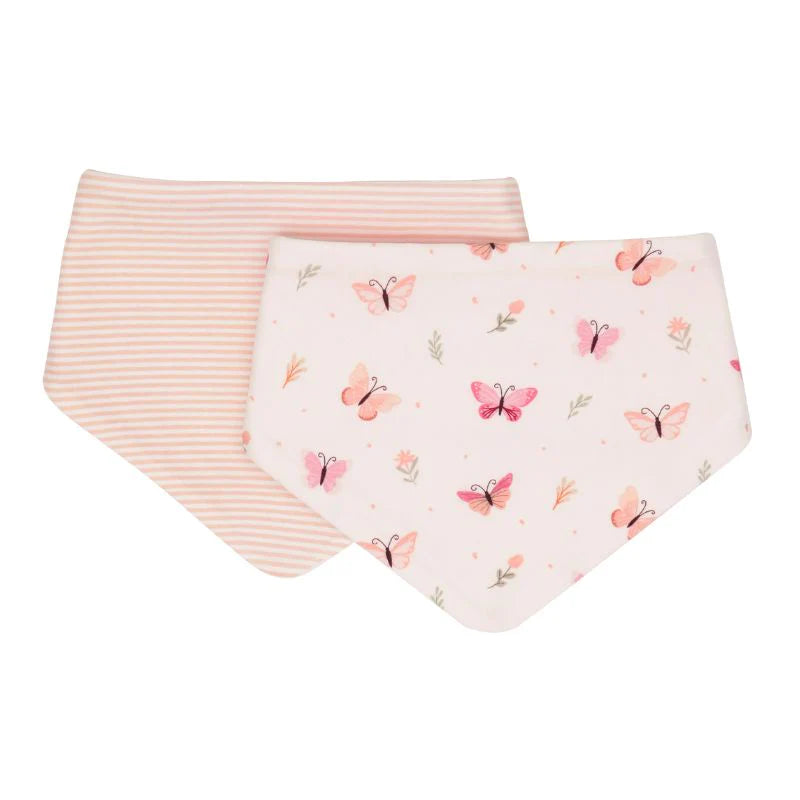 Bandana Bibs Reversible 2pk - Sweet Butterfly - Toot Toot Toys