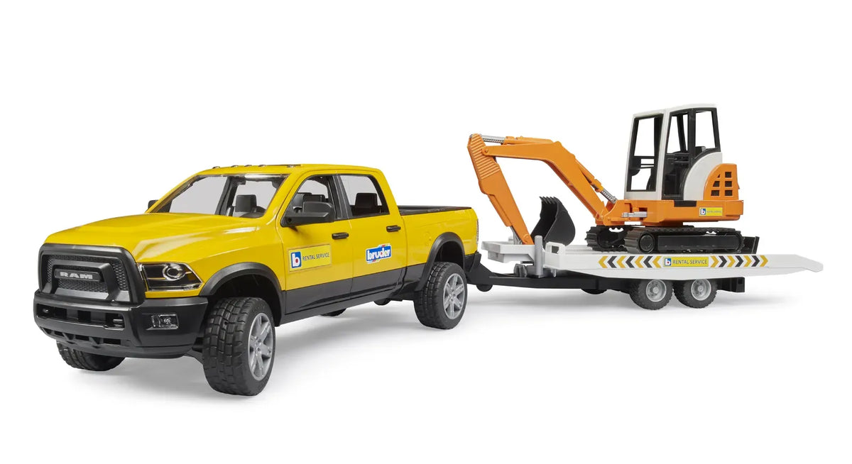 RAM 2500 Power Wagon Rental Service with Trailer & Mini Excavator
