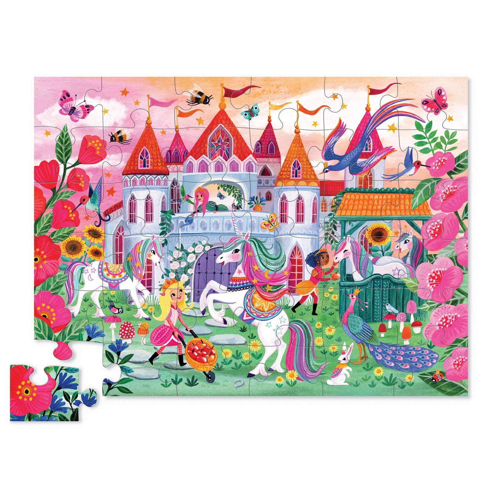 Classic Floor Puzzle 36pc - Unicorn Castle