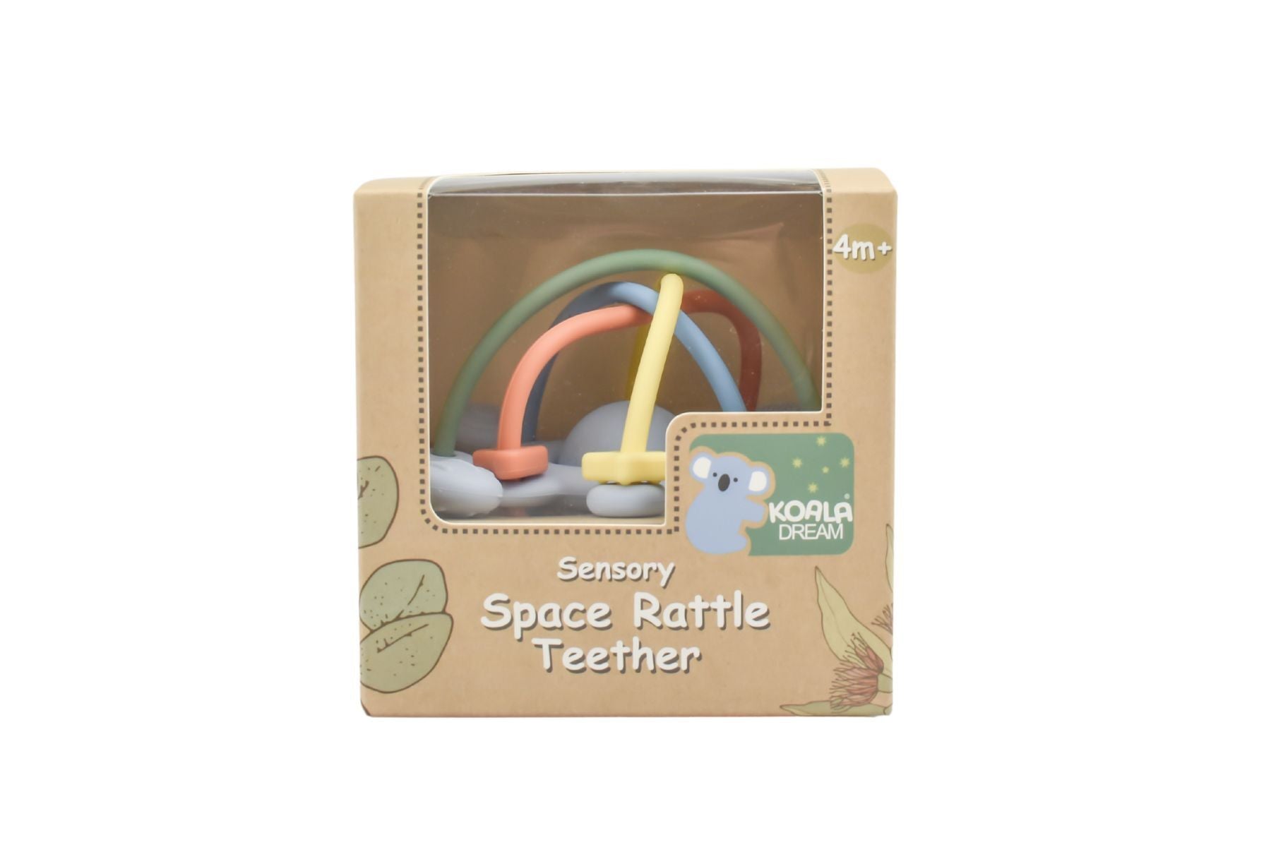 Koala Dream - Silicone Sensory Space Rattle Teether - Blue