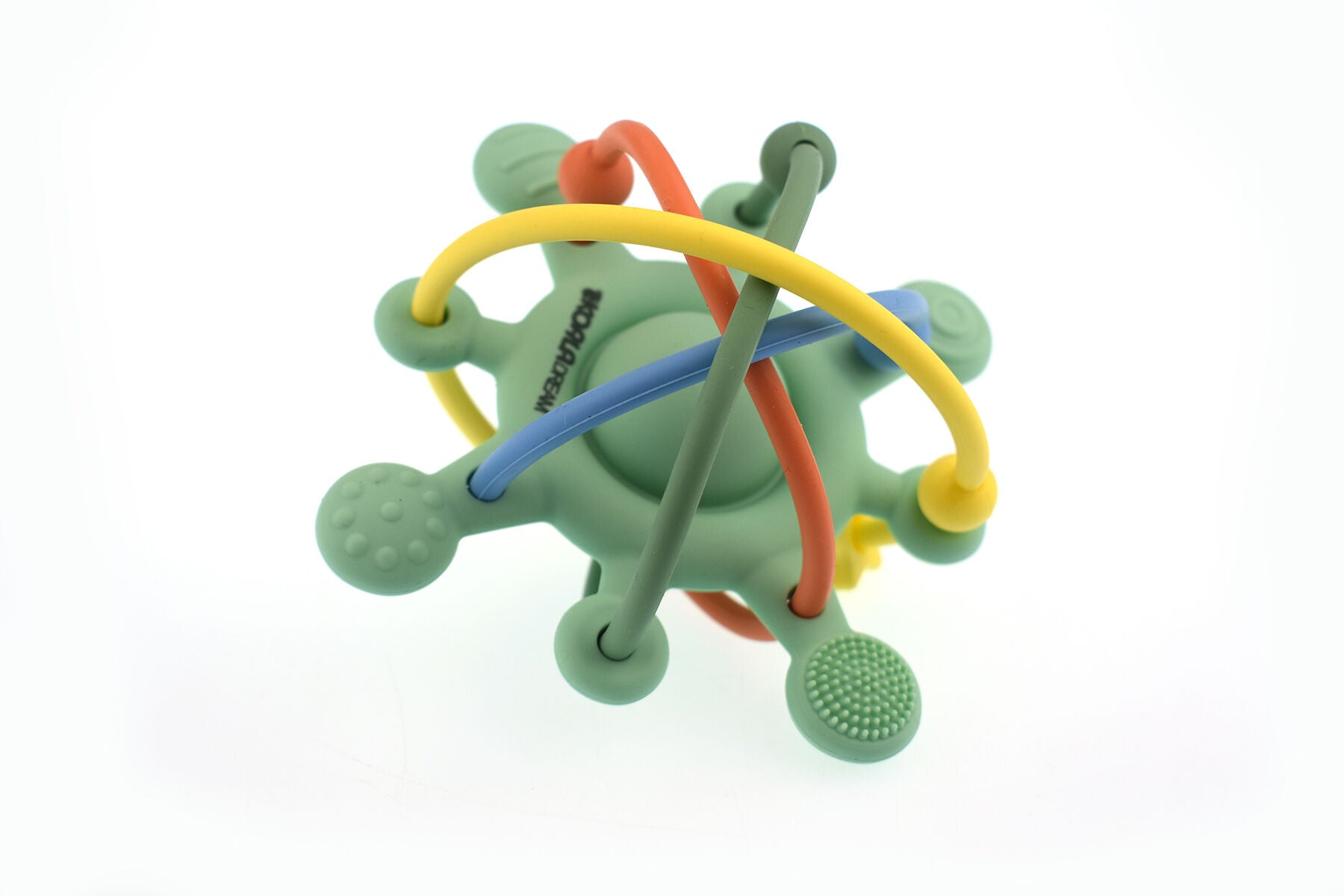Silicone Sensory Space Rattle Teether - Green