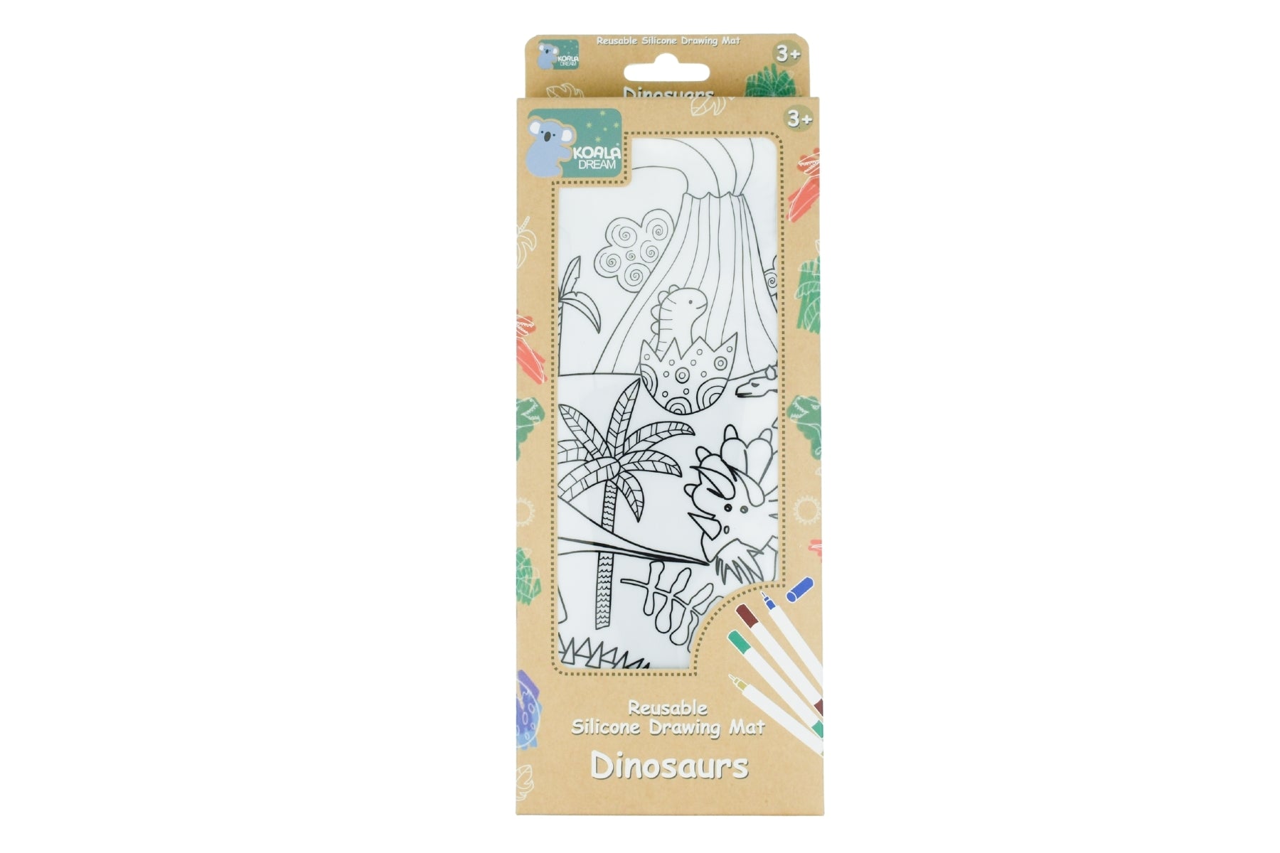 Reusable Silicone Drawing Mat - Dinosaurs