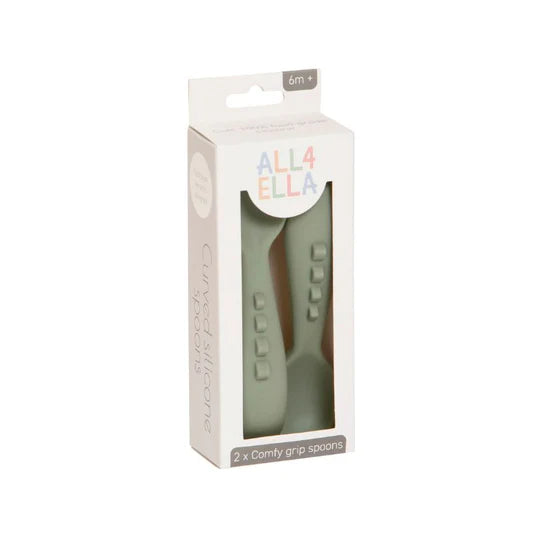 Comfy Grip Silicone Spoon 2pk - Olive