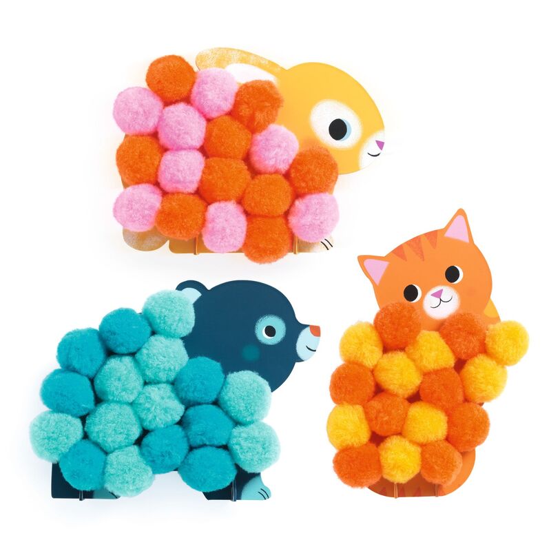 Pompom Collage Set - Animals