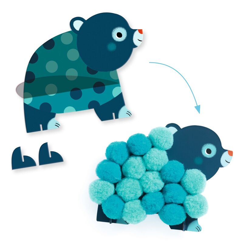 Pompom Collage Set - Animals