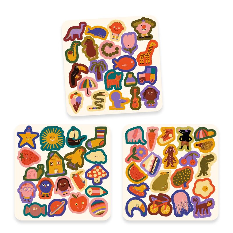 60 Felt Stickers - The Silly Ones