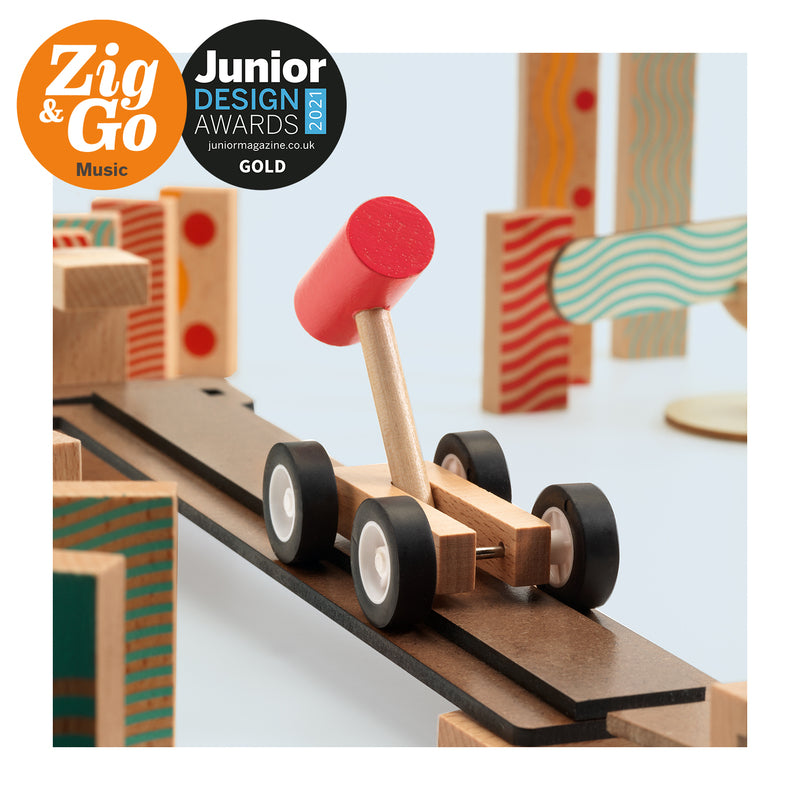Construction Wood Zig & Go - Music - 52 Pieces