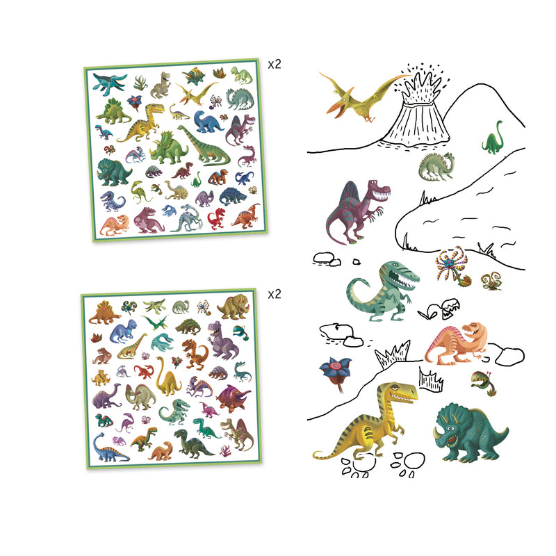 Dinosaur 160 Stickers - Toot Toot Toys