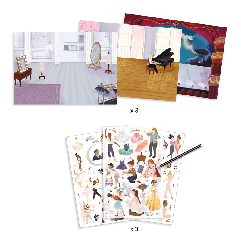 Rub-On Transfer Activity Set - Little Ballet Dancers