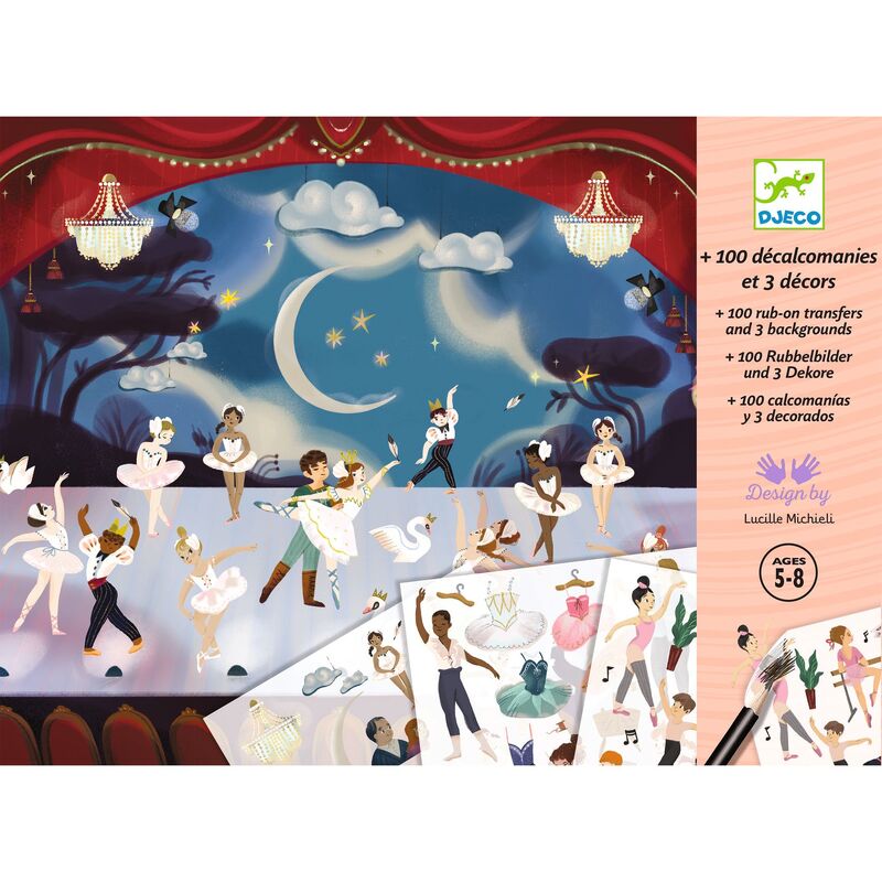 Rub-On Transfer Activity Set - Little Ballet Dancers