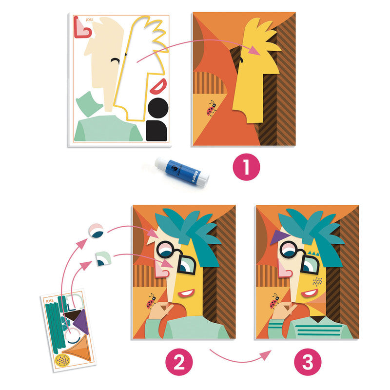 Inspired by Pablo Picasso - Square Heads