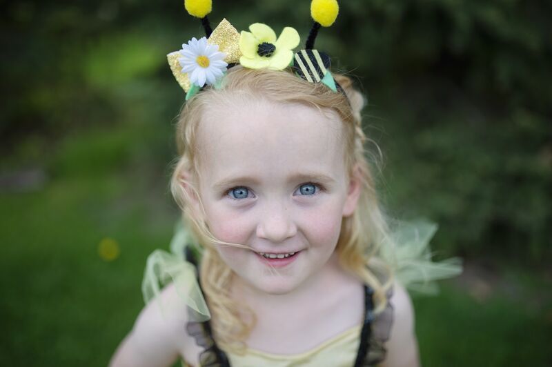 Bumble Bee Dress & Headband (Size 3-4)