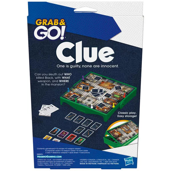 Grab and Go Travel Game - Clue