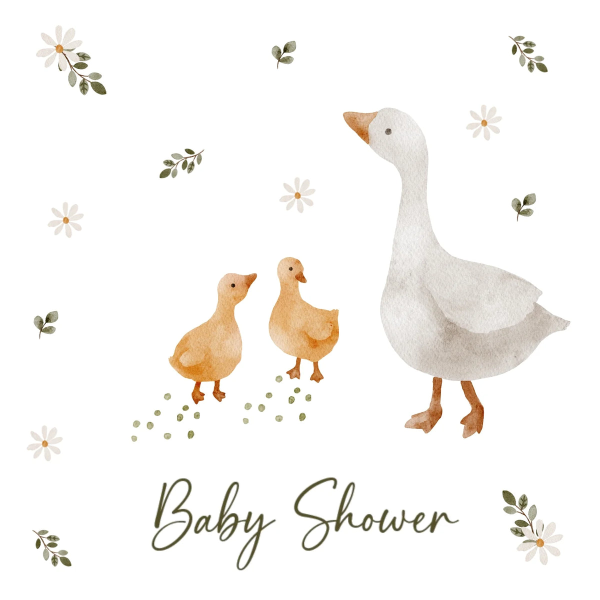 Baby Shower Card - Ducklings