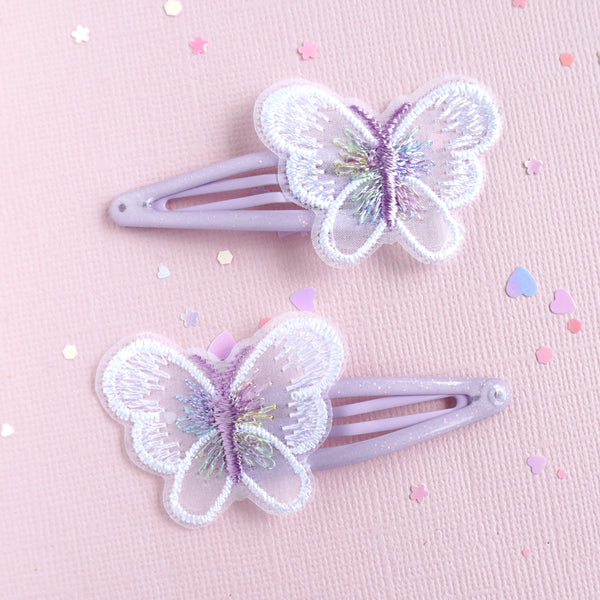 Lauren Hinkley - Flutter By Butterfly Purple Hair Clips