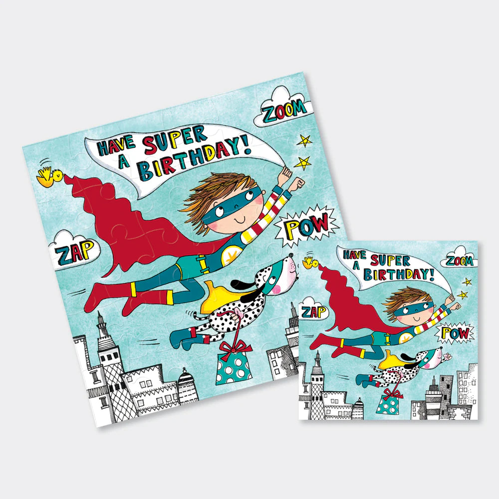Birthday Jigsaw Card - Super Hero Birthday - Toot Toot Toys