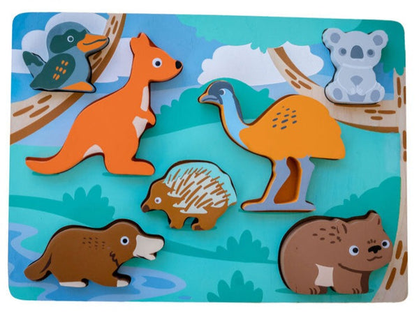 Australian Animal Wooden Chunky Puzzle